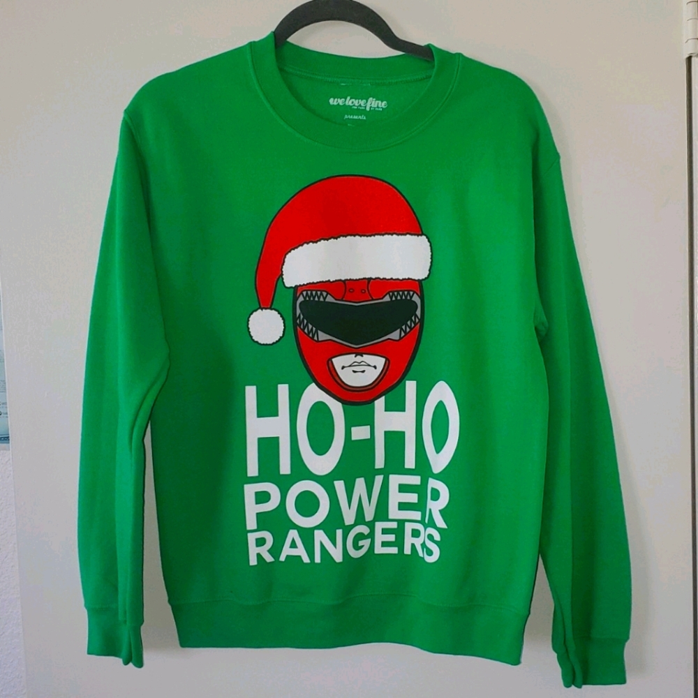 NWOT Power Rangers Christmas Sweater Green